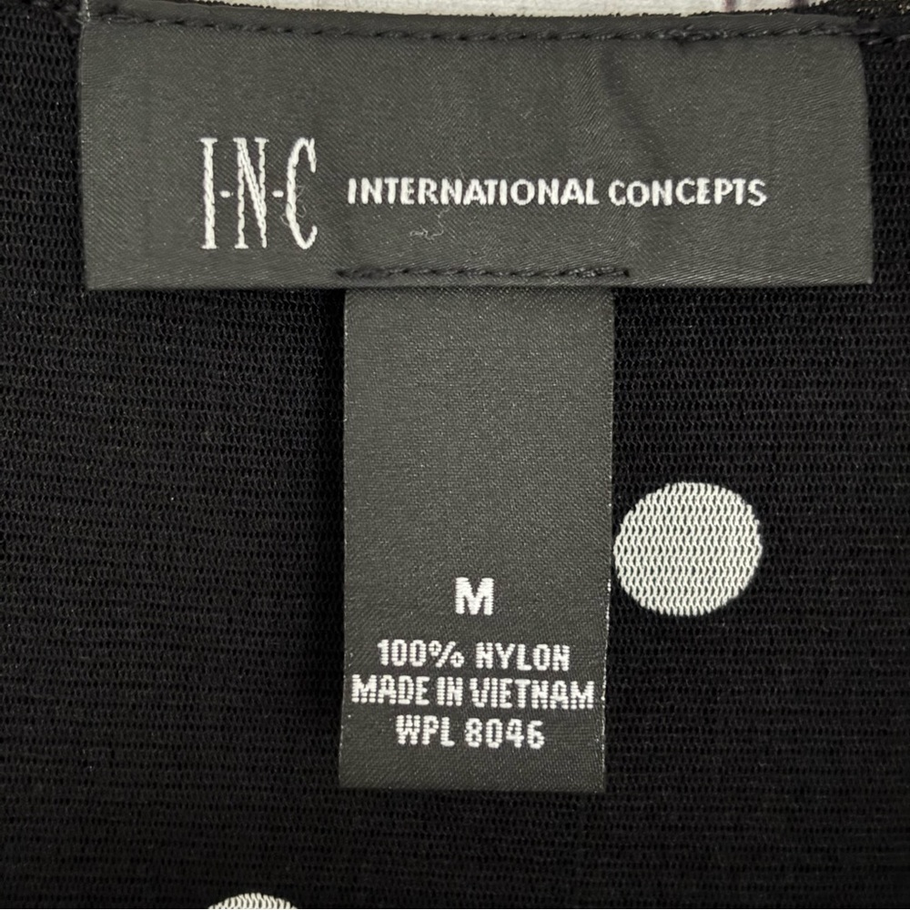 INC Long Sleeve Cold Shoulder Polka Dot Surplice Top--EUC--M - Picture 12 of 14